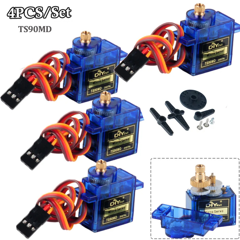 Rc Helicopter Motor - 4개 TS90MD 마이크로 디지털 서보 모터
