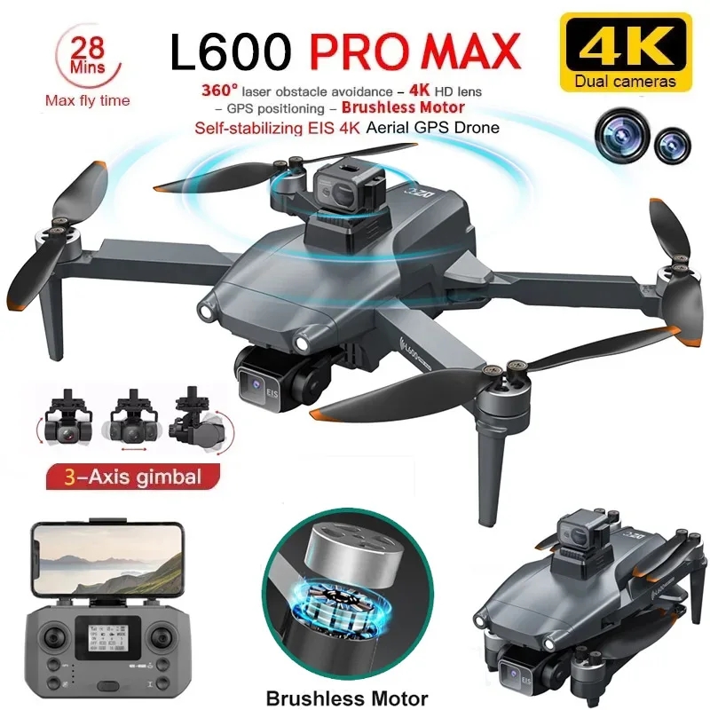 L600 PRO MAX GPS 드론 전문 4K 3축 P - Rc Helicopter Electric 리뷰 및 가격
